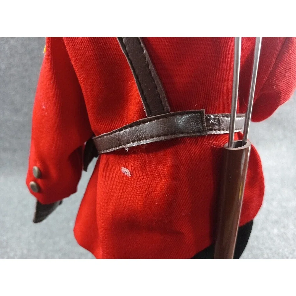 RCMP Country Canadian Mountie Porcelain Doll With Wood Based Stand